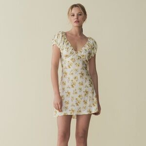 Doen Sera Dress in Gold Frolicking Floral, NWT, Size S